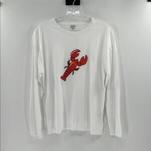 KULE Women's The Boyfriend Long Sleeve Tee - Lobster - Medium - New with tags